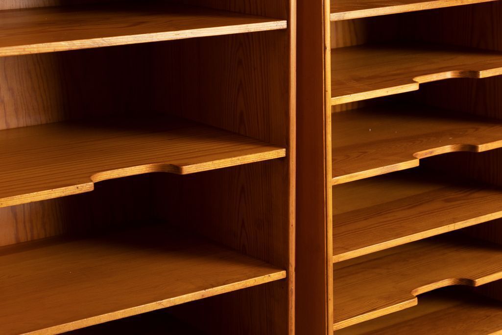 Set Of 4 Modular Bookcases In Oregon Pine By Mogens Koch For Rud Rasmussen, Denmark C.1975 photo buy