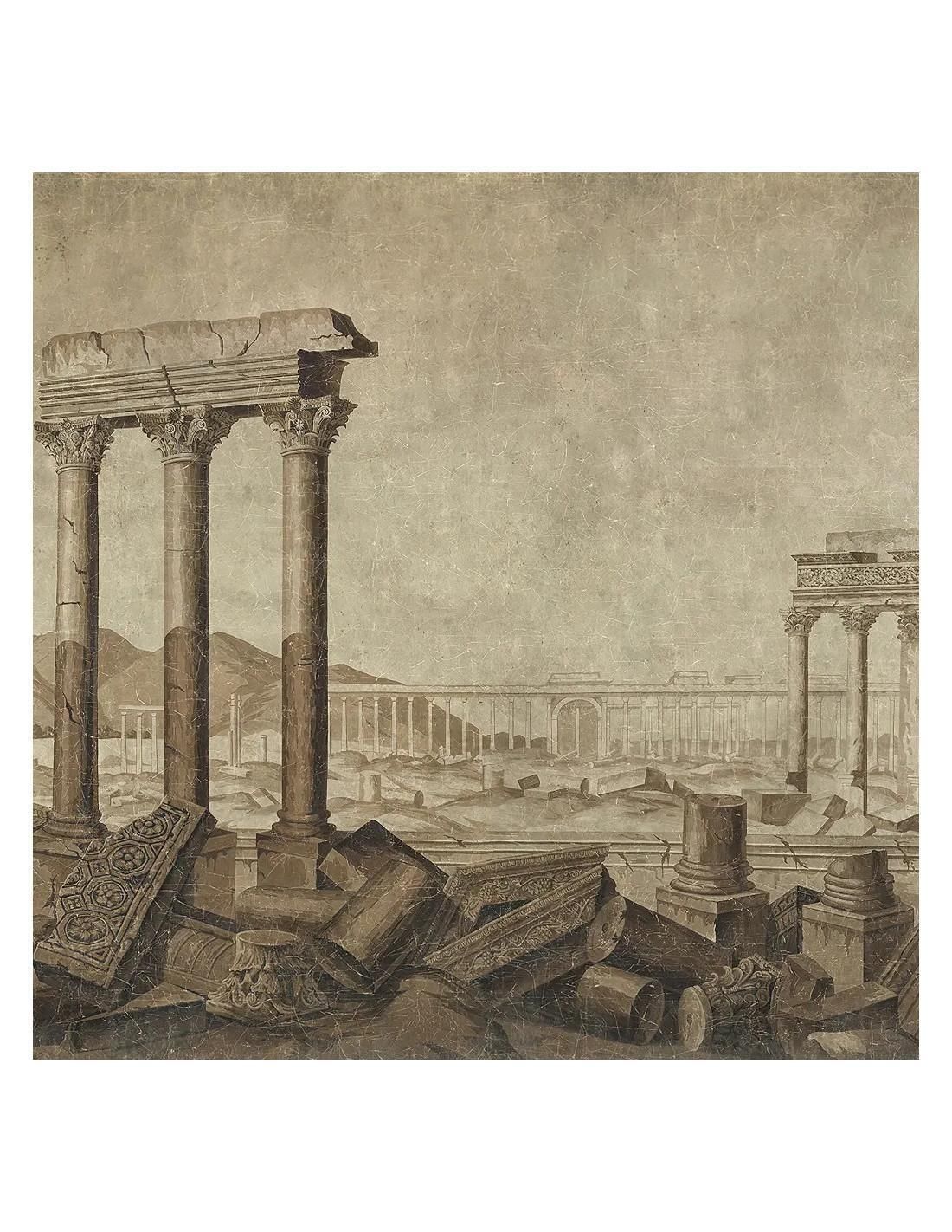 19th Century Antique Style Panoramic Wall Mural On Canvas