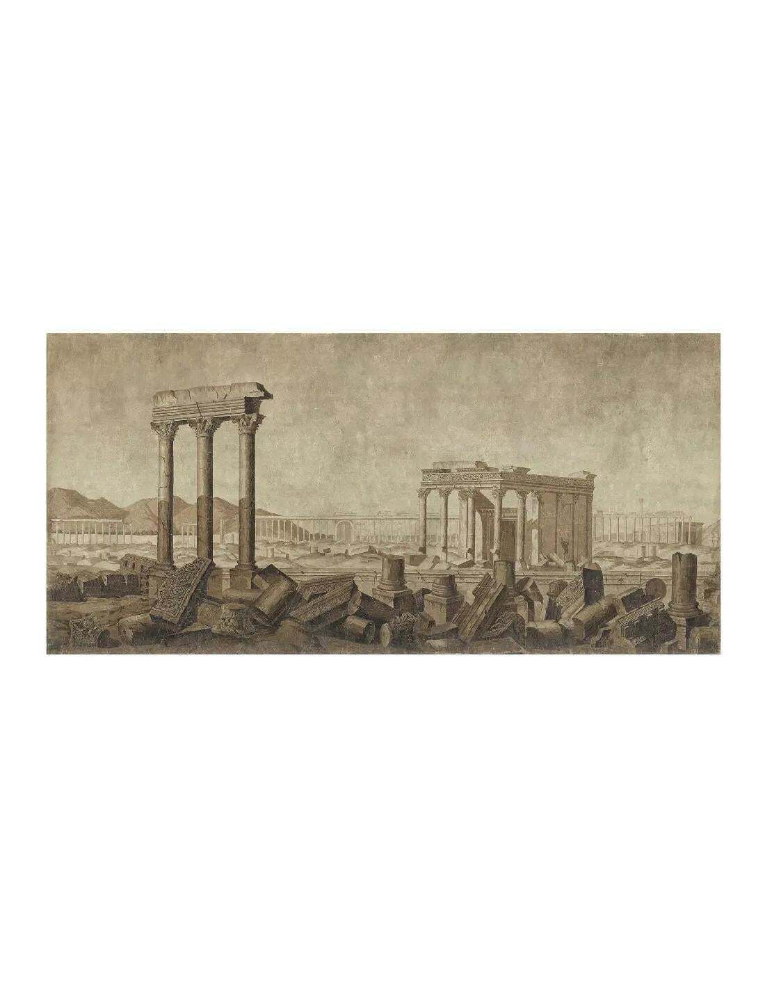 19th Century Antique Style Panoramic Wall Mural On Canvas photo Art