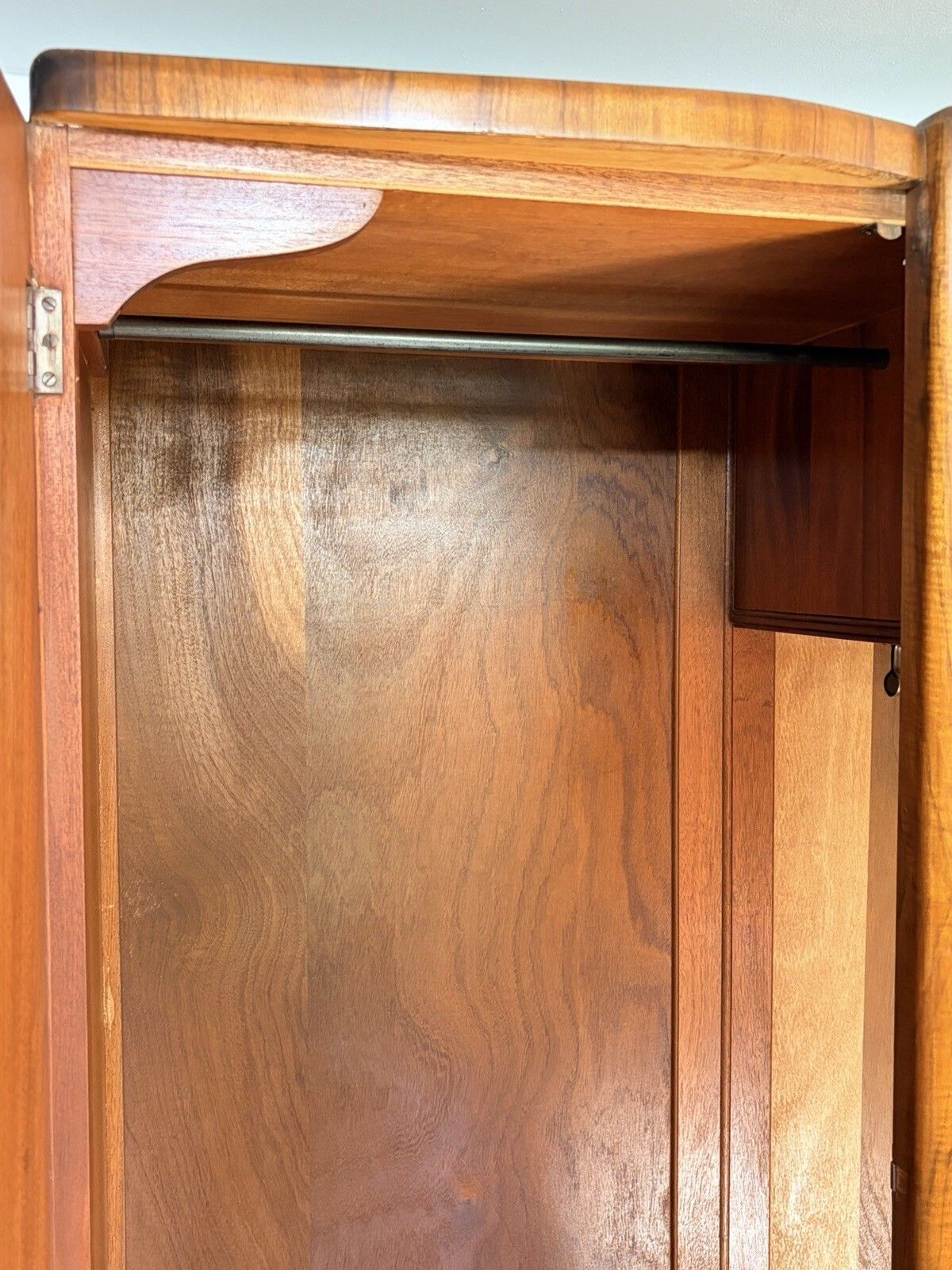 Mid Century Retro Vintage Wardrobe Burr Walnut By Shrager Large Double photo vinterior