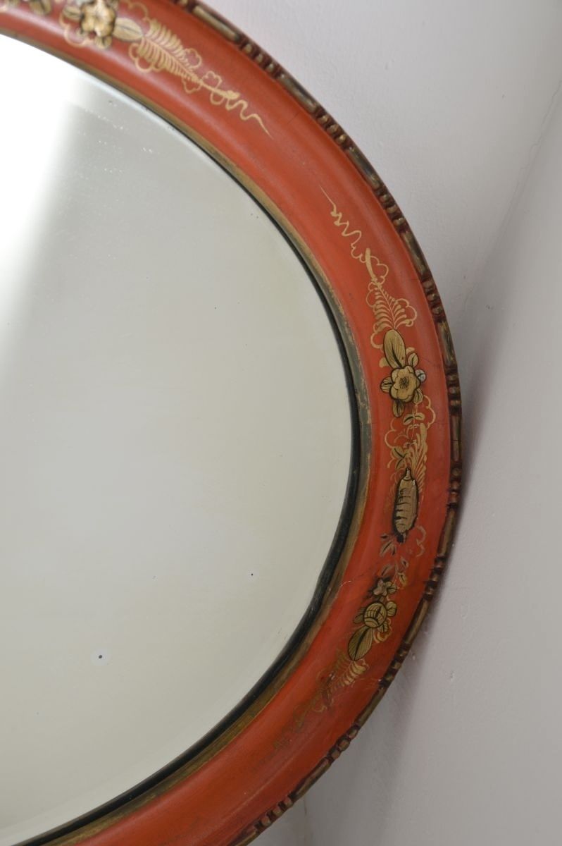 Antique Lacquered Chinoiserie Mirror photo vinterior