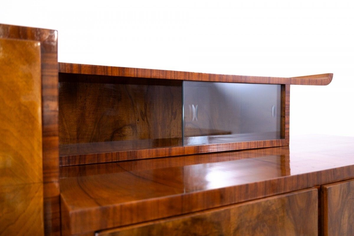 Furniture Interesting Art Deco Buffet, Poland, Circa 1930. photo