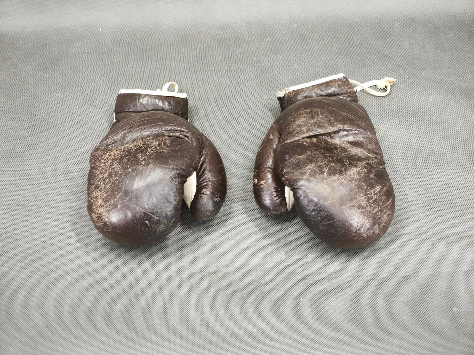 1940s Leather Boxing Gloves And Punching Ball, Czechoslovakia photo for sale