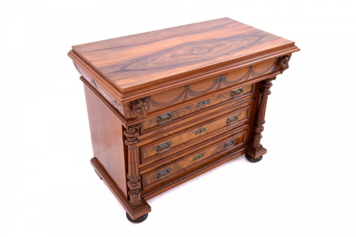 Antique Walnut Chest Of Drawers, Northern Europe, Circa 1900. photo Furniture