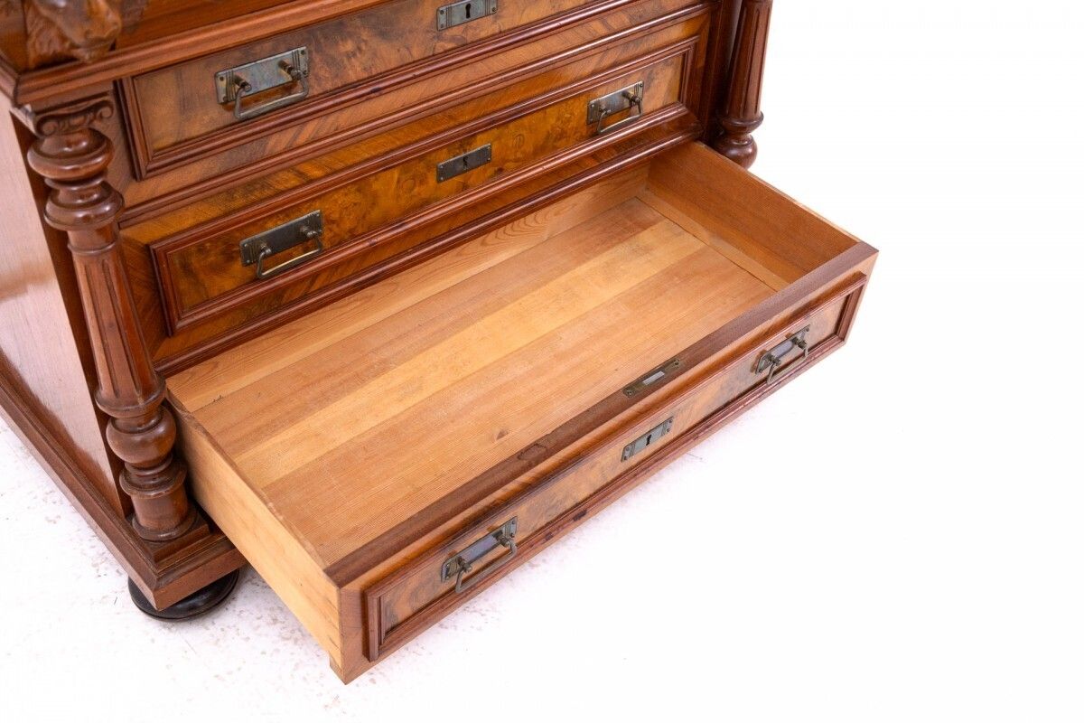 Antique Walnut Chest Of Drawers, Northern Europe, Circa 1900. photo vintage