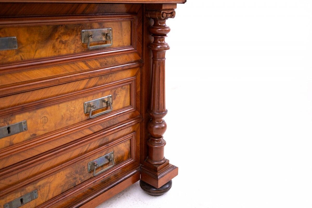 1464.0 Antique Walnut Chest Of Drawers, Northern Europe, Circa 1900. photo