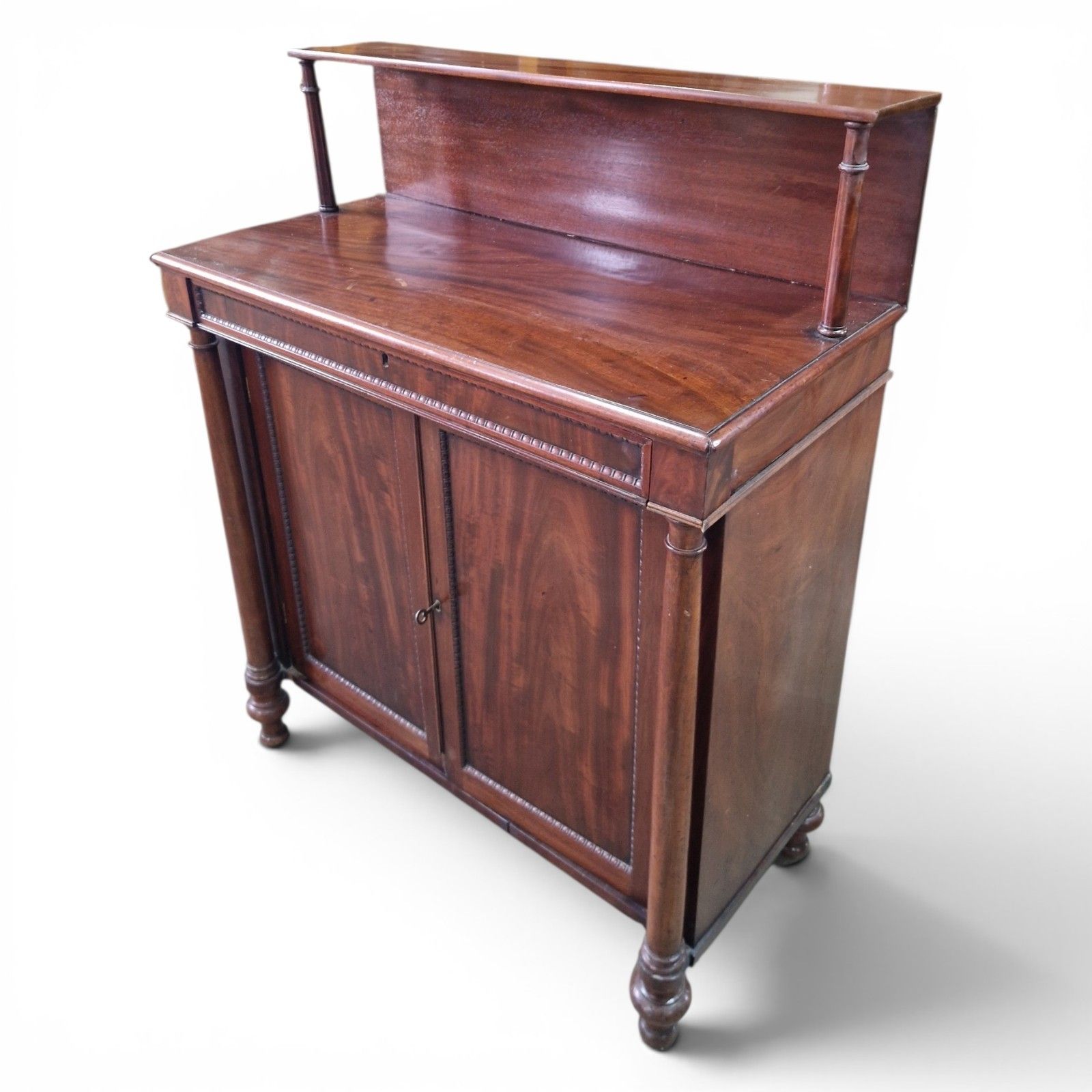 photo vinterior Antique Regency Style Mahogany Chiffonier Side Cabinet Writing Desk Cupboard
