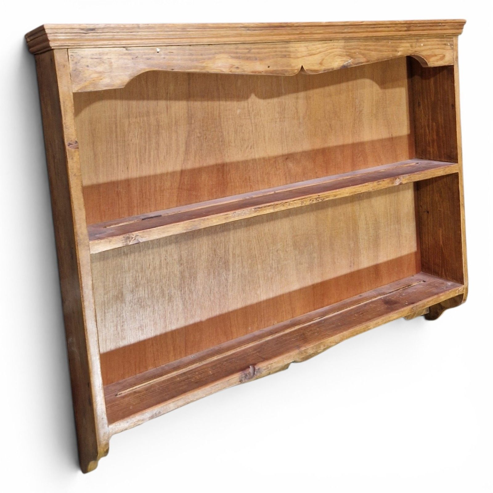 Rustic Farmhouse Pine Wall Shelves Country Kitchen Display Shelf Storage Rack photo buy