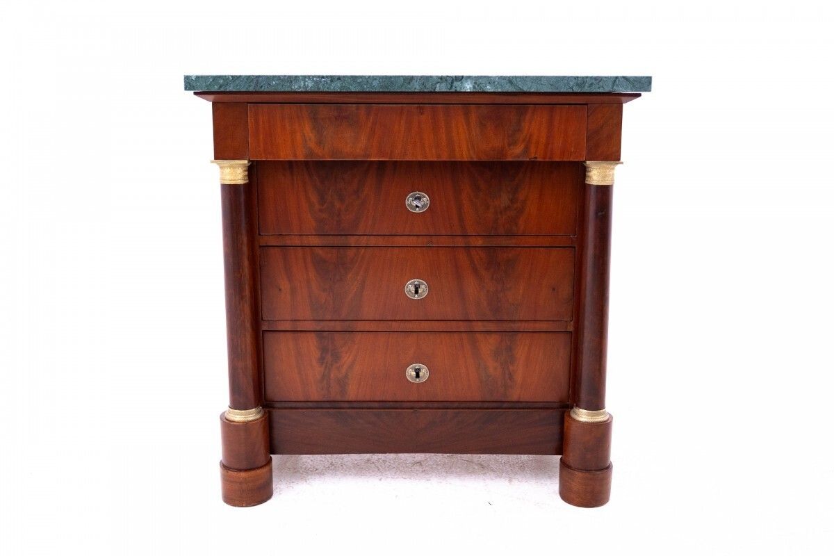 Antique Chest Of Drawers With A Stone Top, France, Circa 1880. After Renovation. photo for sale