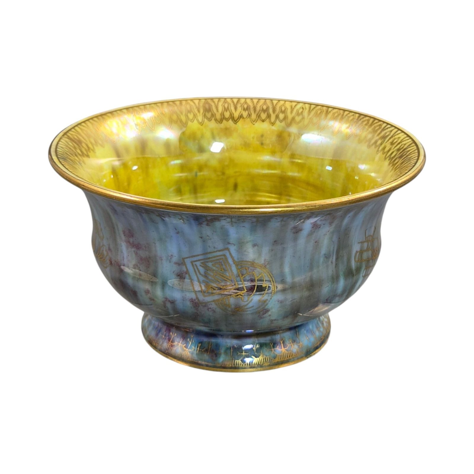 Wedgwood Fairyland Lustre Bowl With Dragon, Pattern Z4828, C.1915 photo 600.0