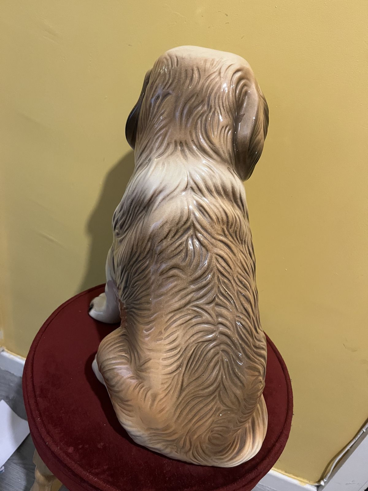 Vintage St Bernard’s Dog Statue photo Art