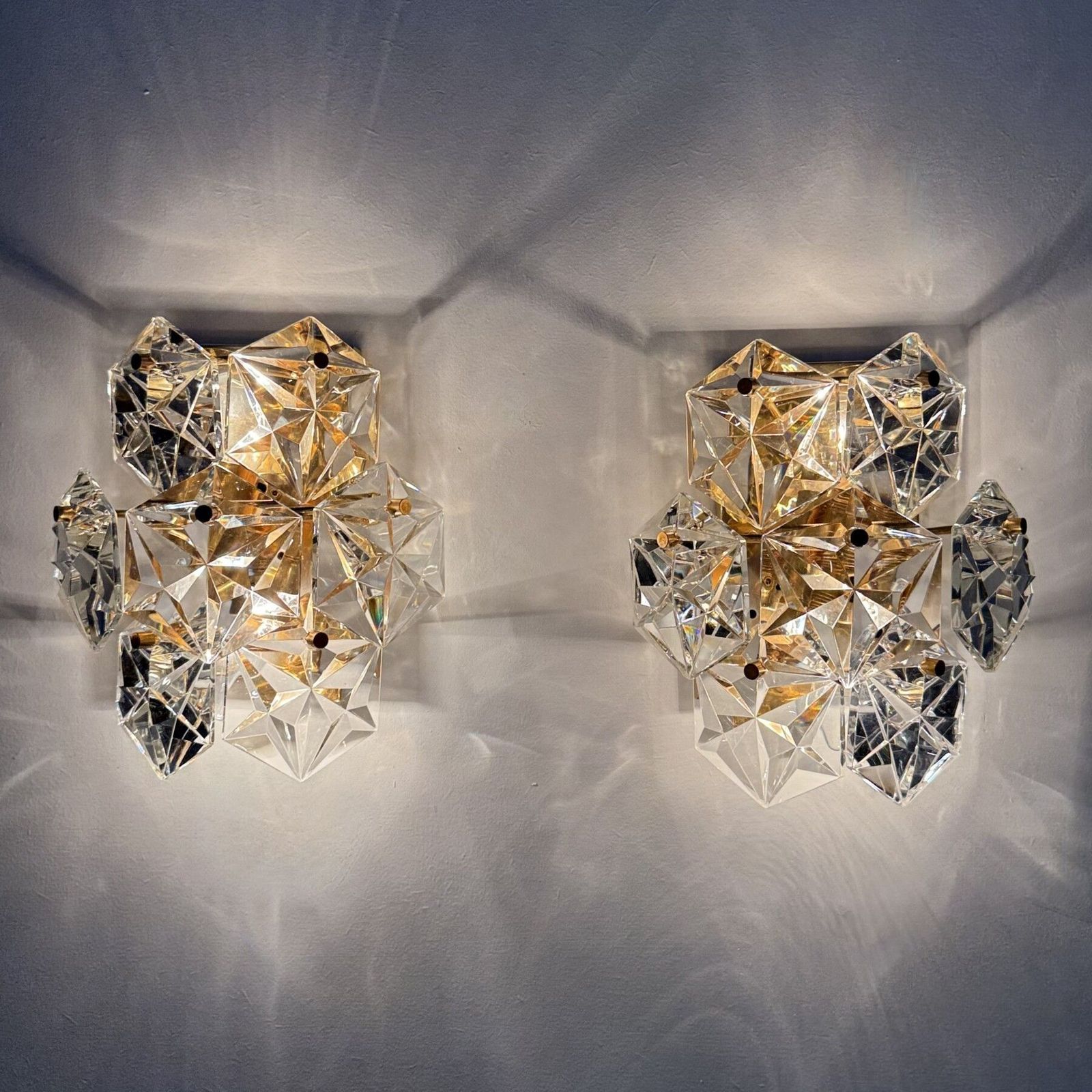 Mid Century Pair Of Crystal Sconce By Kinkeldey , Germany , 1970s photo furniture