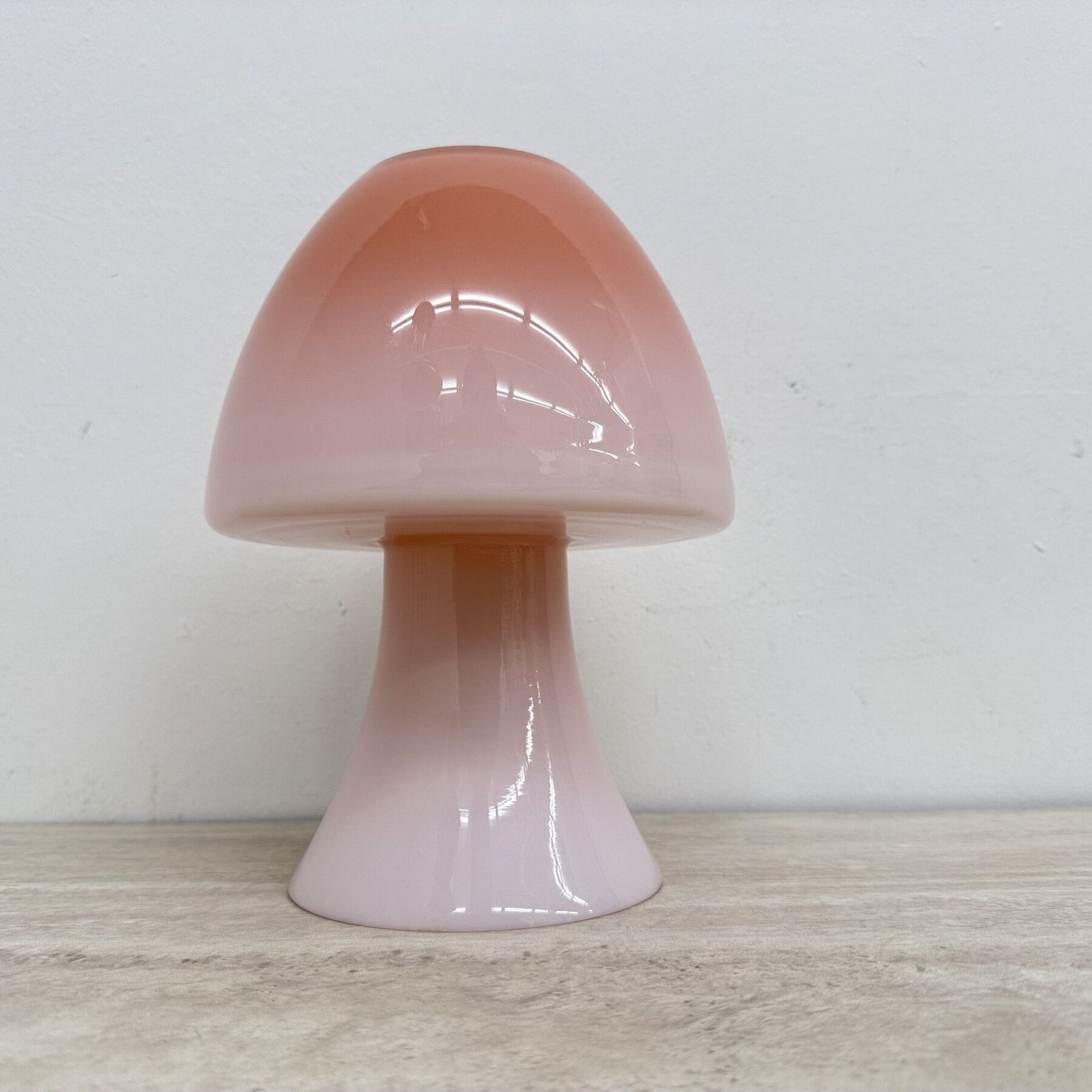 photo buy Peil & Putzer Roze Glazen Paddenstoellamp, Jaren 1970
