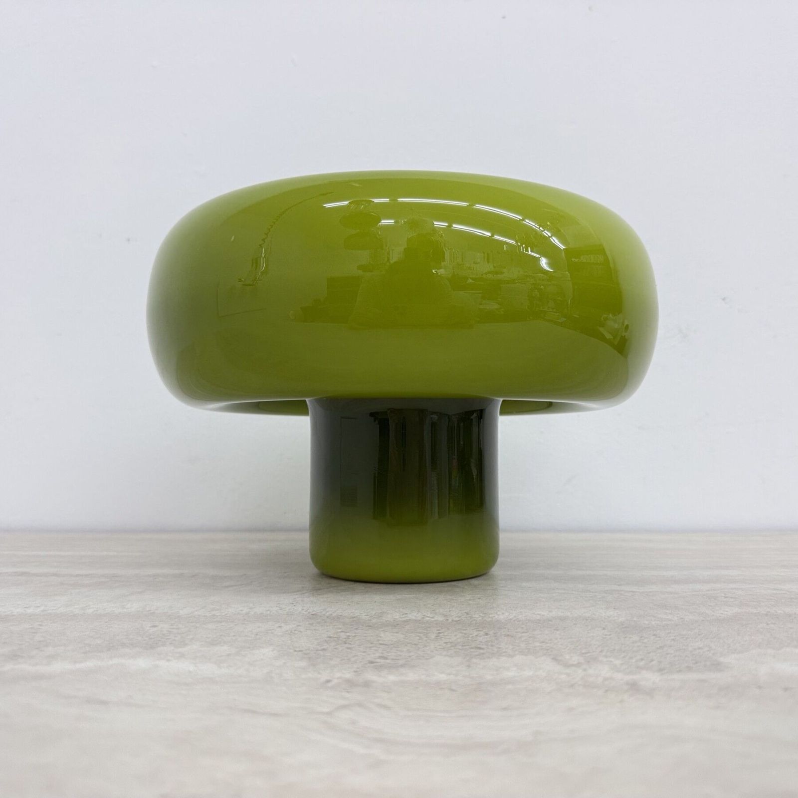 photo vinterior Mid Century Design Groene Glazen Zweedse Tafellamp, Jaren 1970