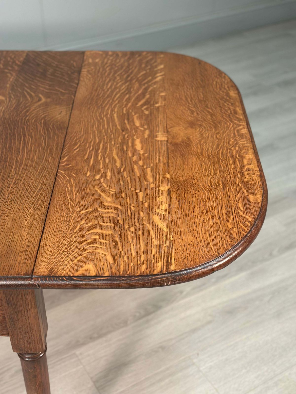 Antique Oak Drop Leaf Dining Table photo Furniture