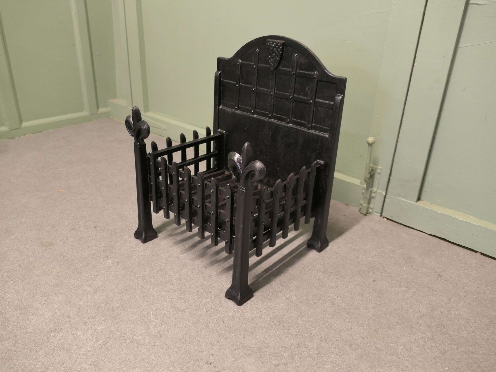 Arts And Crafts Gothic Style Free Standing Fire Grate This Is A Useful And Decorative photo 750.0