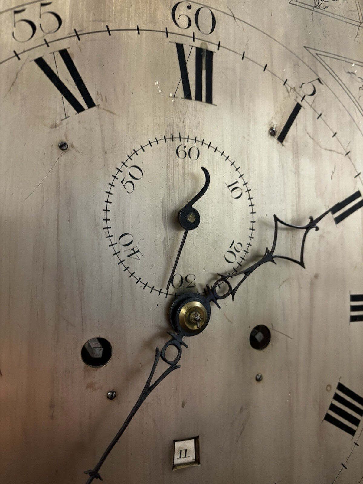 Georgian Mahogany Longcase Clock, Silvered Dial. 8 Day photo 913.0