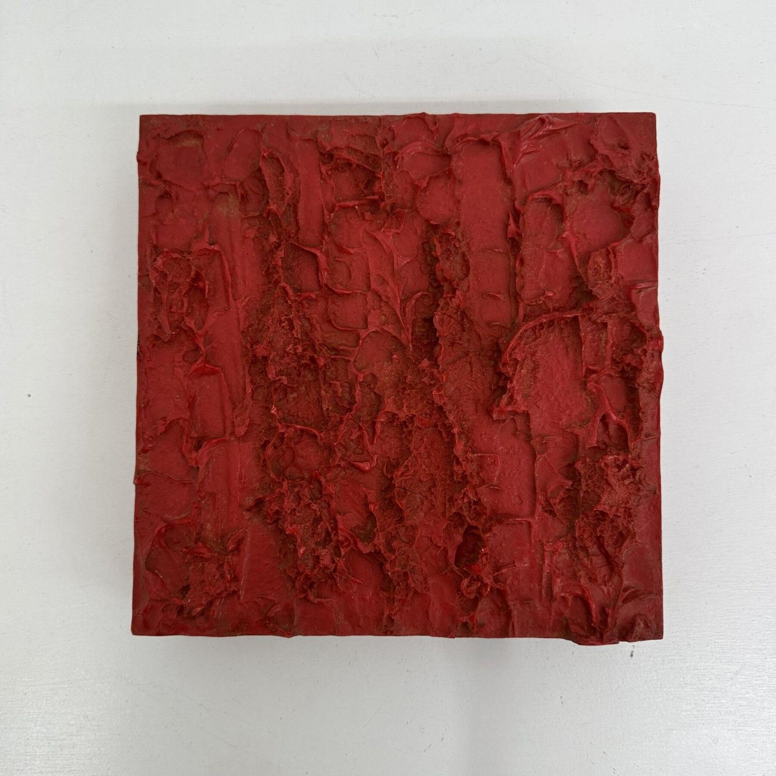Mid Century Uwe Mersch Design Red Sculptural Wall Lamp , 1970s photo vintage