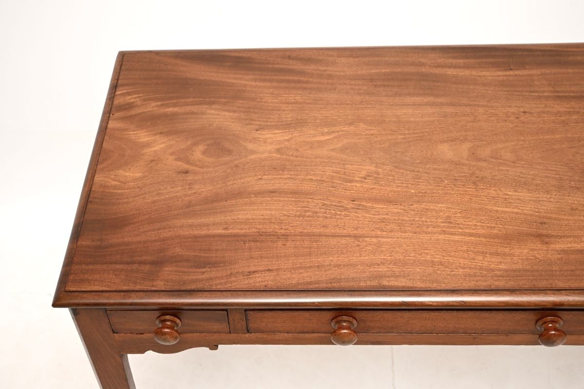 1528.0 Antique Georgian Period Mahogany Writing / Games Table photo