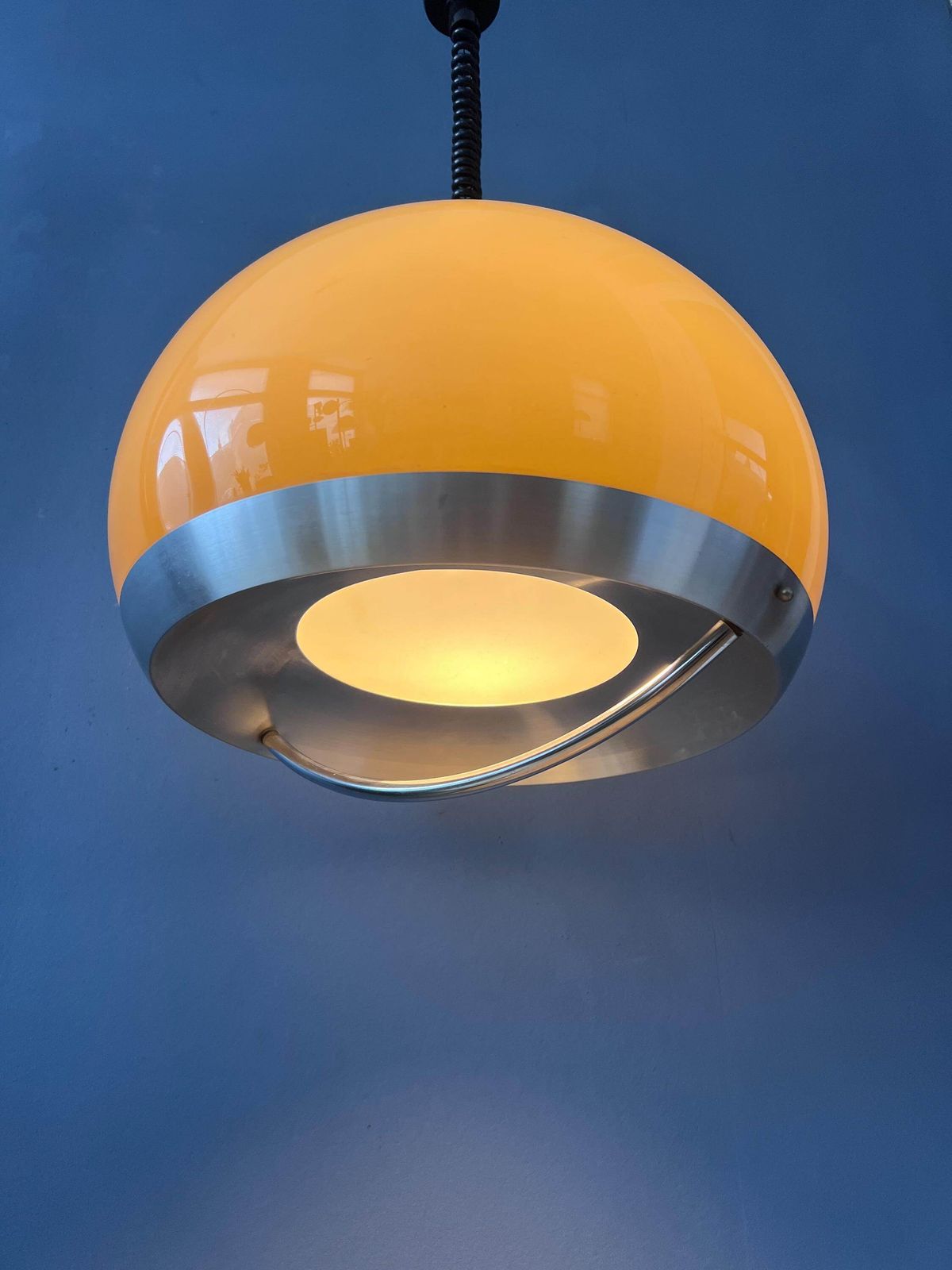 Vintage Dijkstra Space Age Mushroom Hanglamp, Mid Century Modern Plafondlamp photo for sale