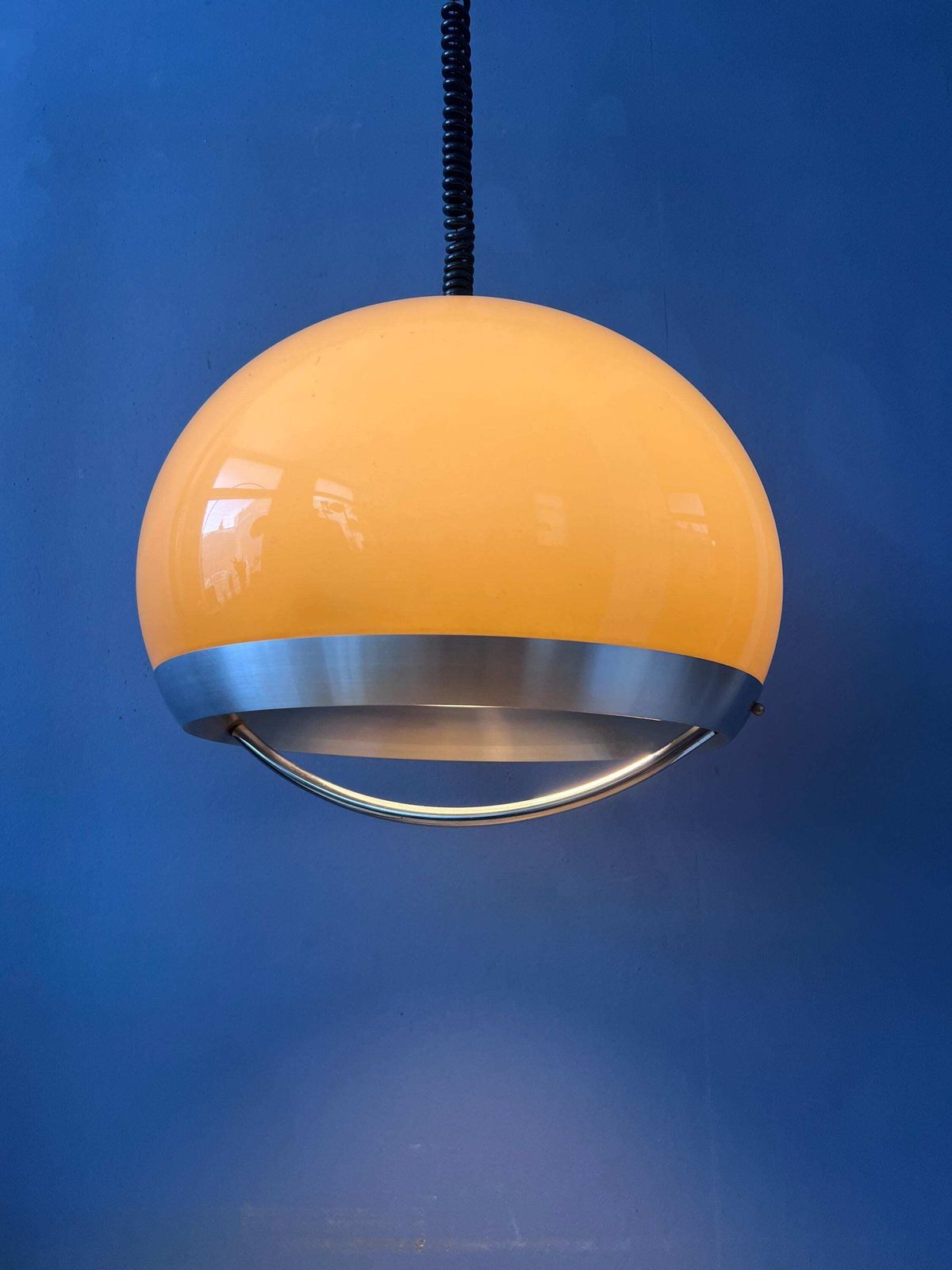 Vintage Dijkstra Space Age Mushroom Hanglamp, Mid Century Modern Plafondlamp photo Verlichting