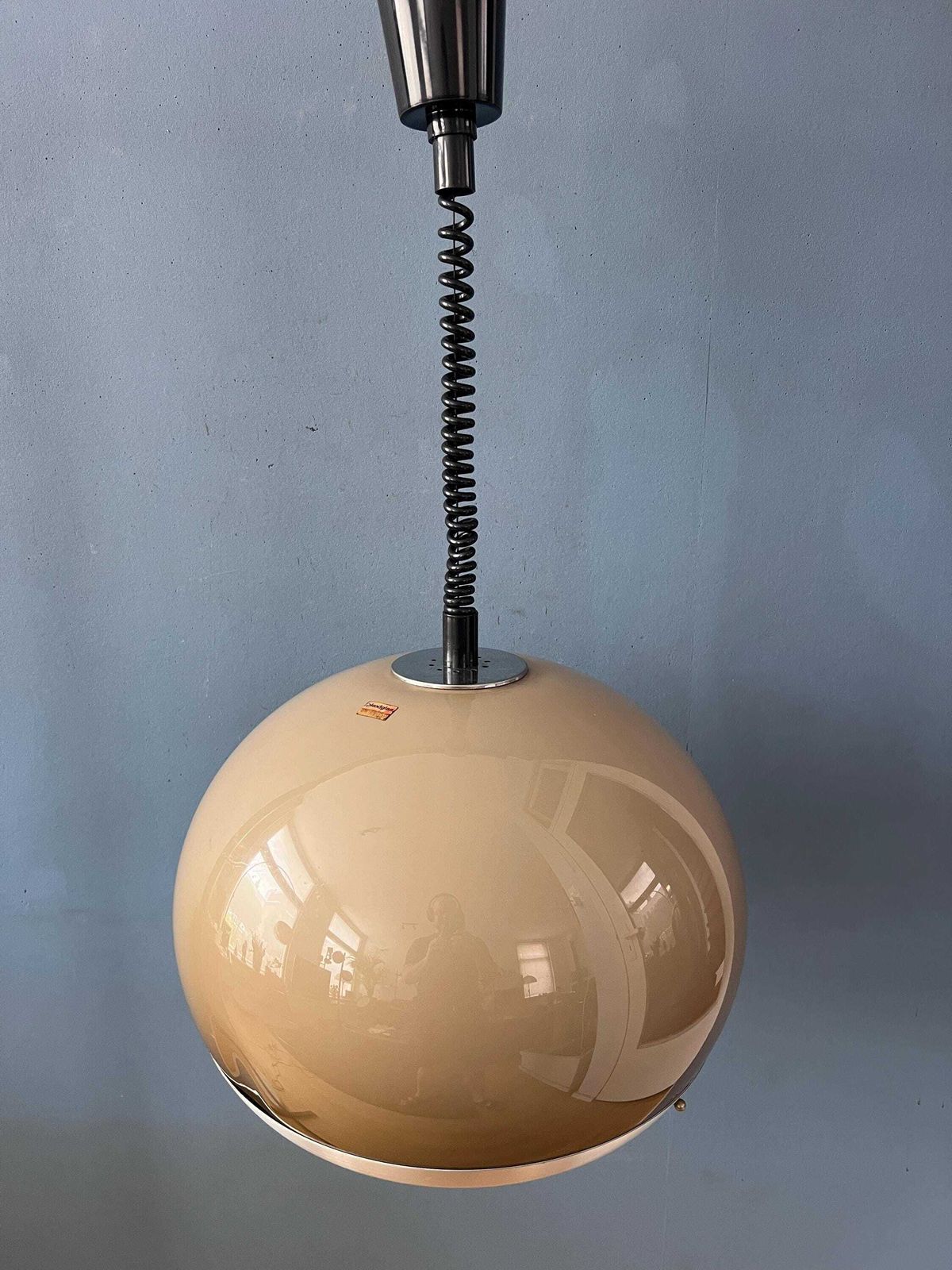 Vintage Dijkstra Space Age Mushroom Hanglamp, Mid Century Modern Plafondlamp photo 356.0