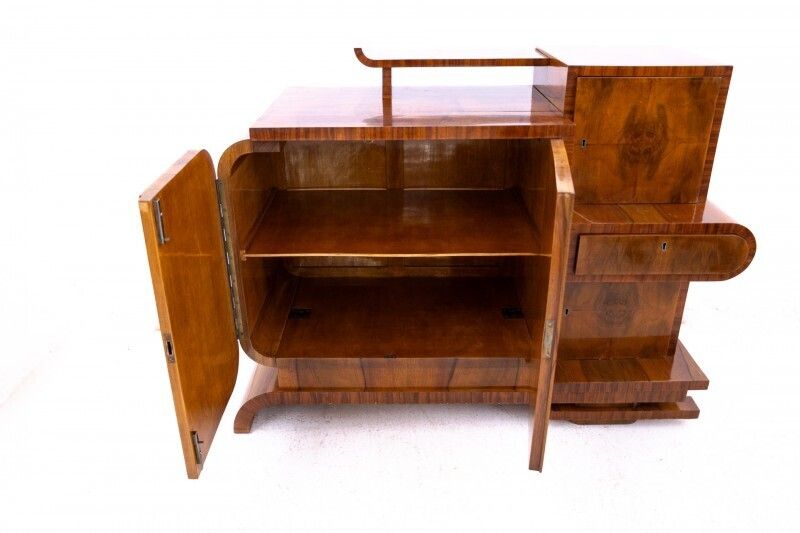 Unique Art Deco Chest Of Drawers, Poland, Circa 1930. photo vintage
