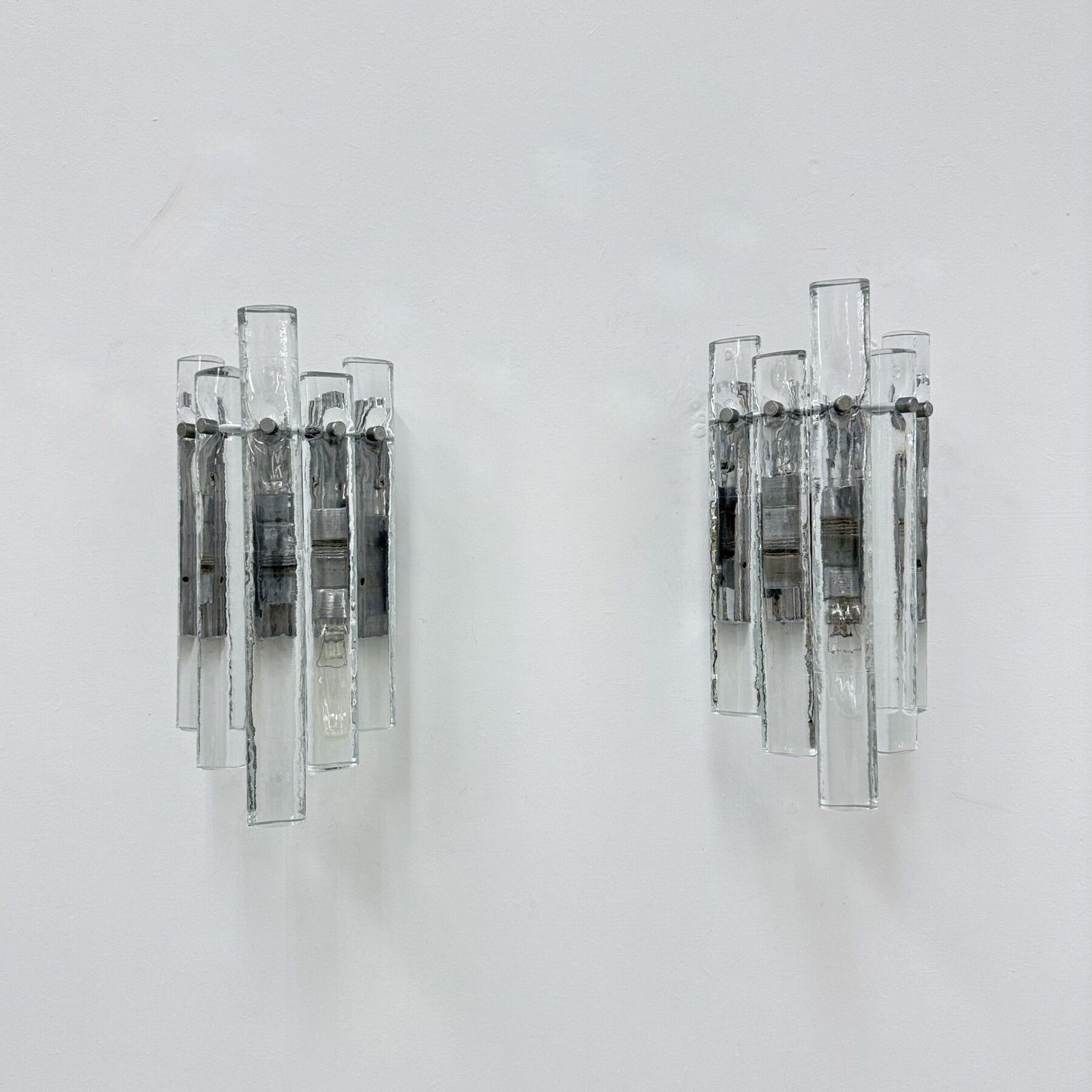 German Crystal Rod Sconces From Kinkeldey, 1970s, Set Of 2