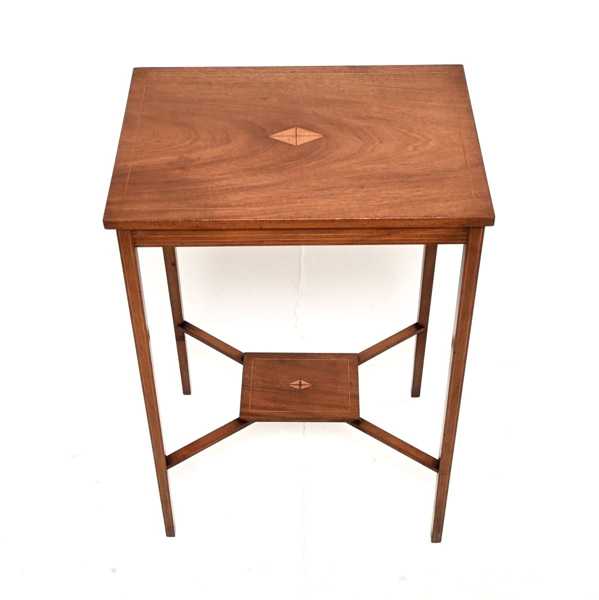Antique Edwardian Inlaid Mahogany Side Table photo for sale