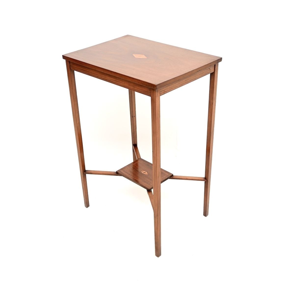 Antique Edwardian Inlaid Mahogany Side Table photo Furniture