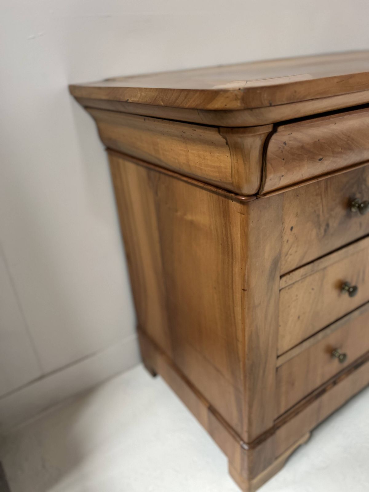 Louis Philippe Chest Of Drawers In Solid Cherry Wood, 19th Century. photo vinterior