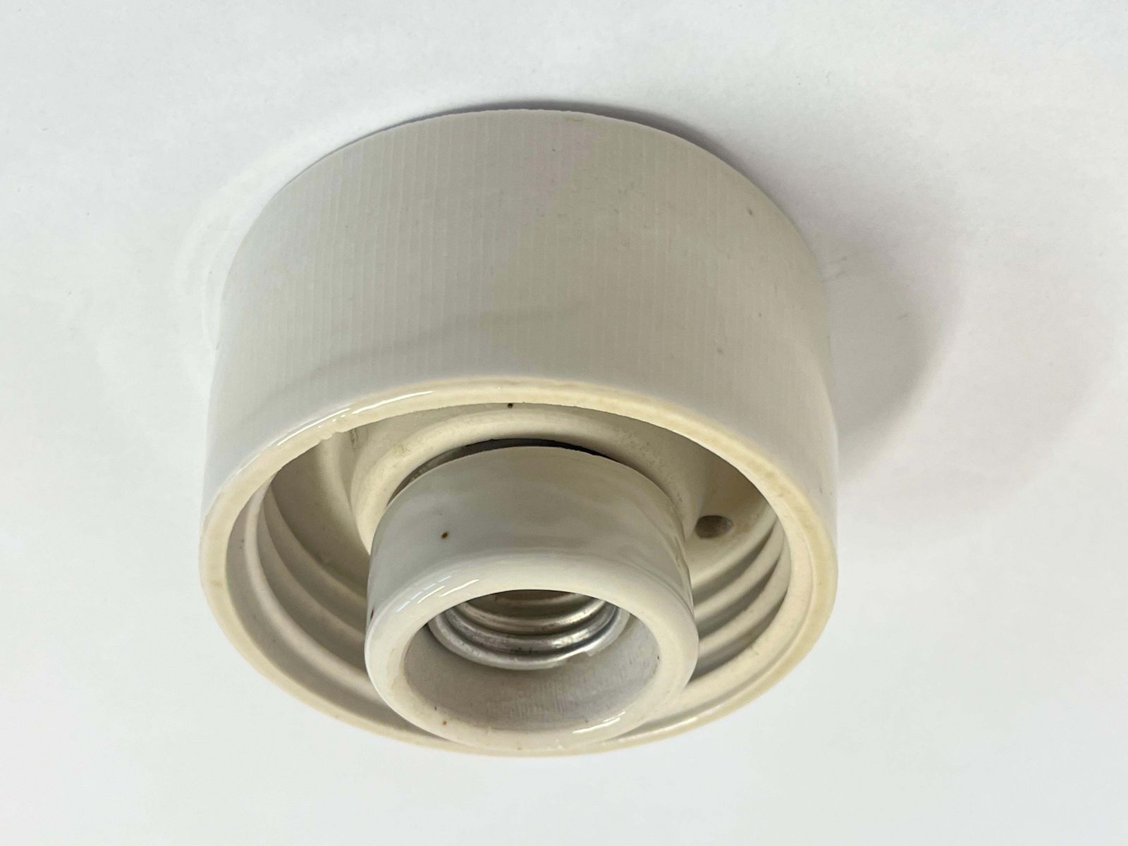 Design glazen mid-century wand- of plafondlamp, plafondlamp (flushmount), jaren 1970 photo vinterior