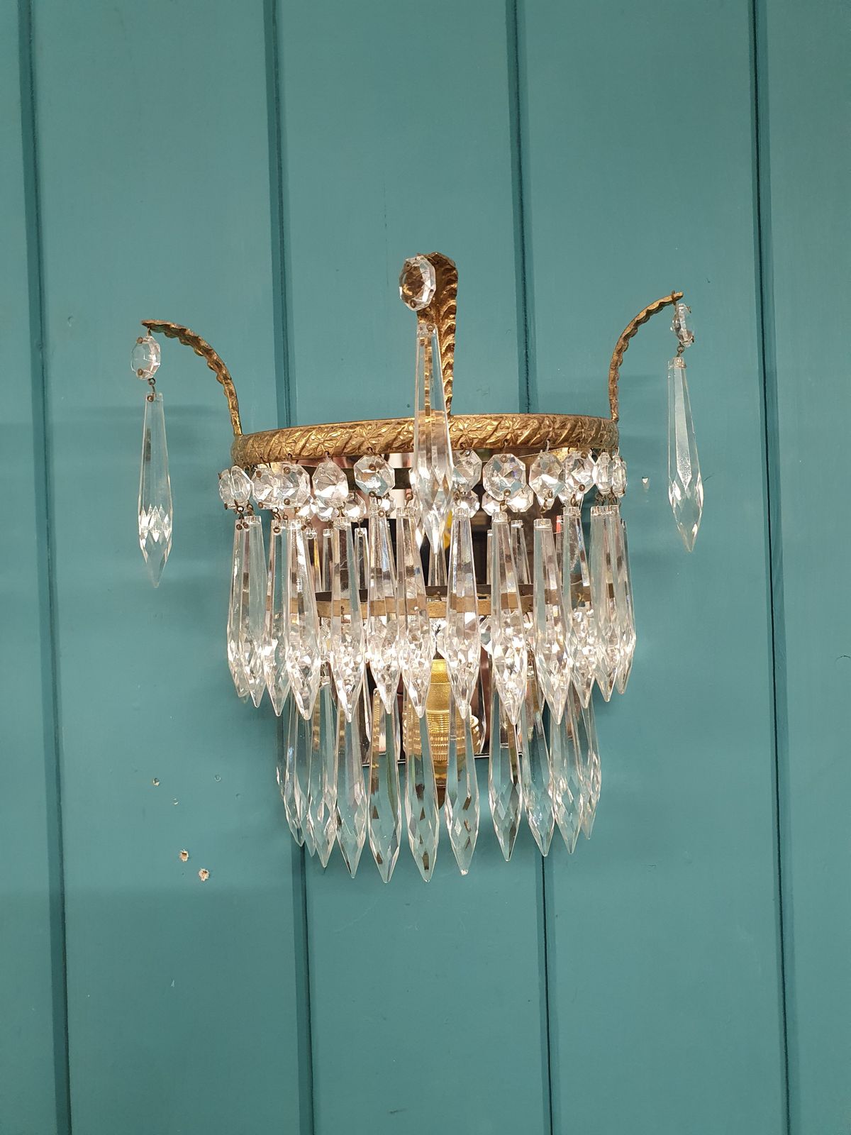 Pair Of Spike Wall Lights Antique photo Lighting