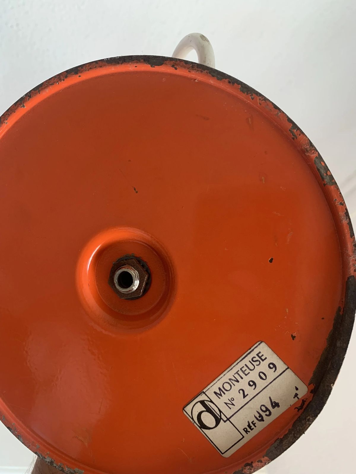 Vintage 1960s Delmas Desk Lamp, Carrot Orange   44 Cm photo 129.0