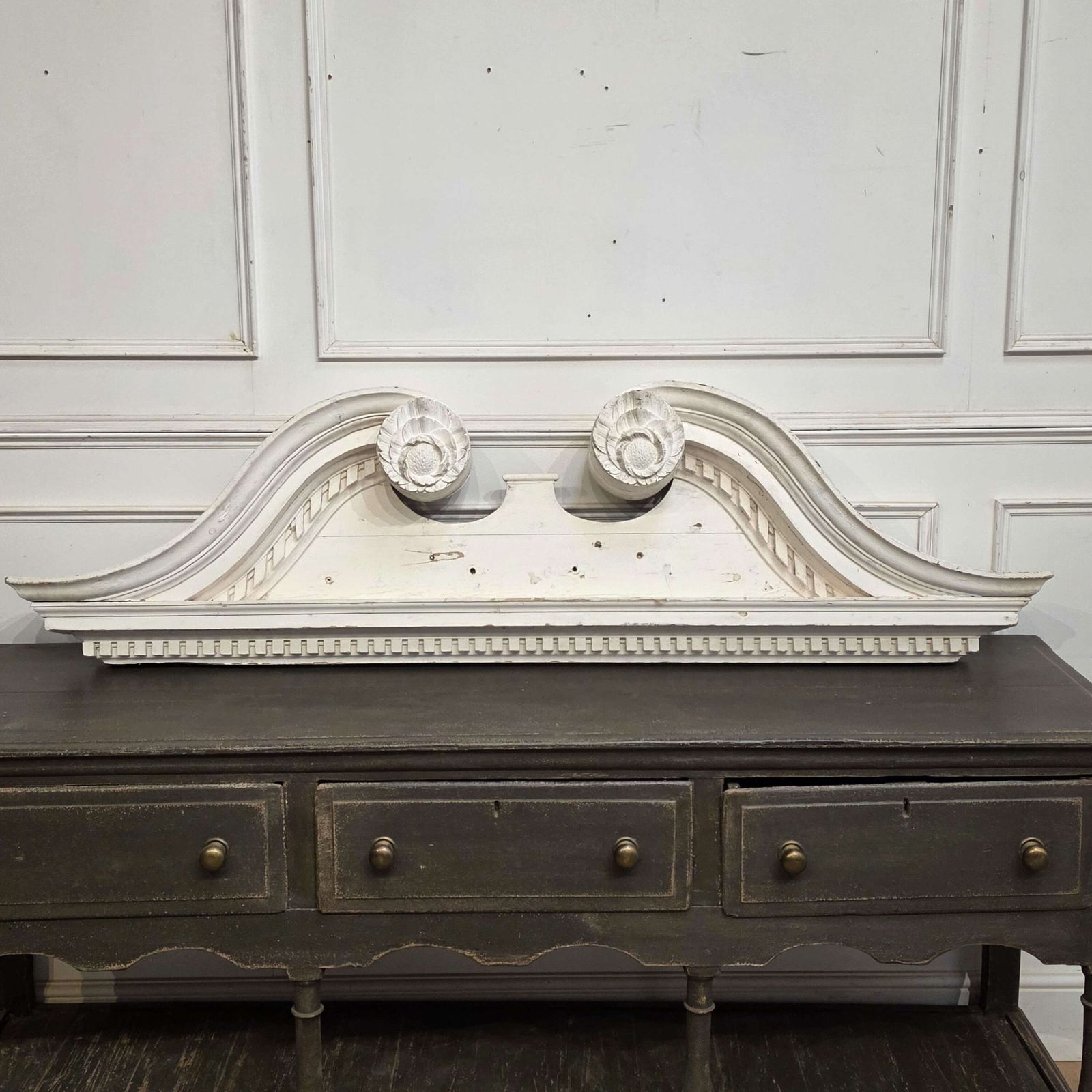 Large 19th C Overdoor Pediment
