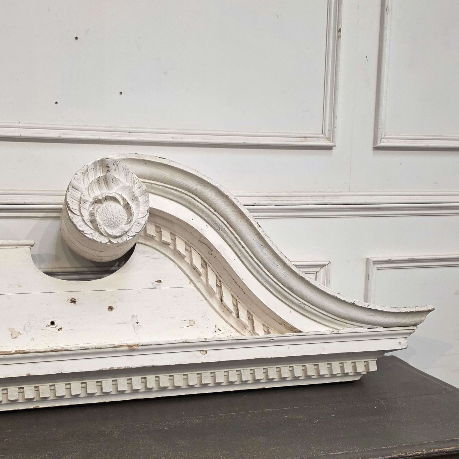 Large 19th C Overdoor Pediment photo for sale