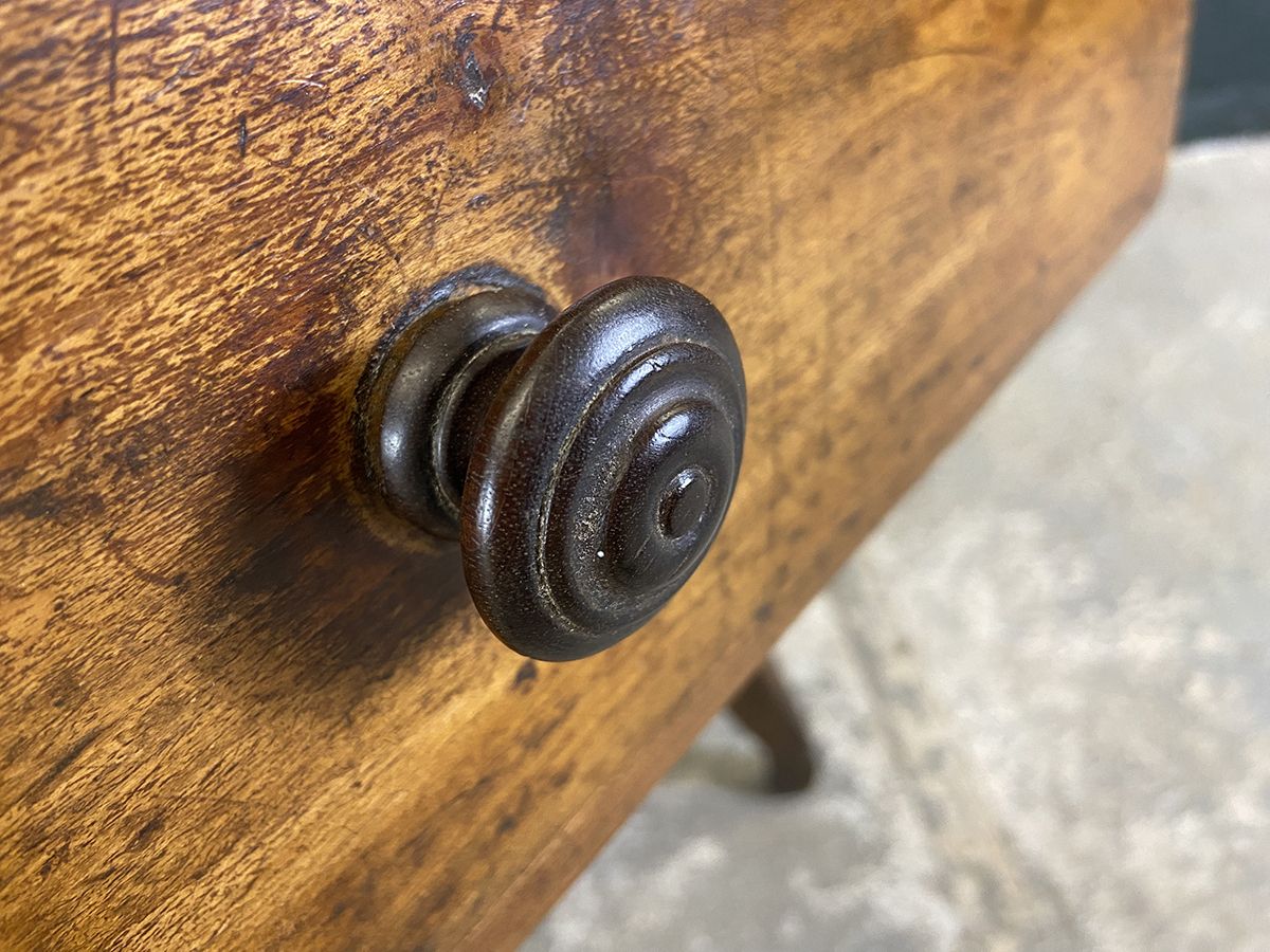 French Provincial Walnut Serving Table With Side Slide, Circa 1880 photo vintage