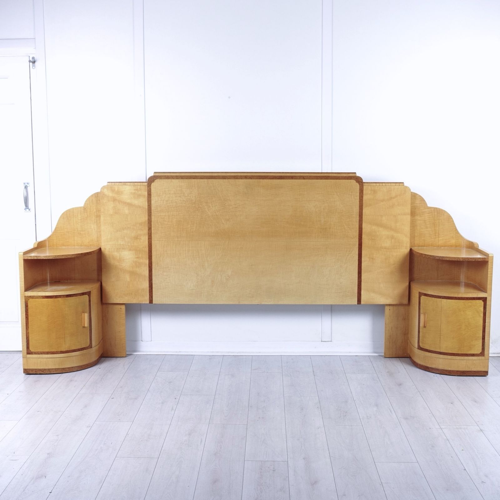 Art Deco Epstein Headboard & Bedside Cabinets C1930 photo furniture