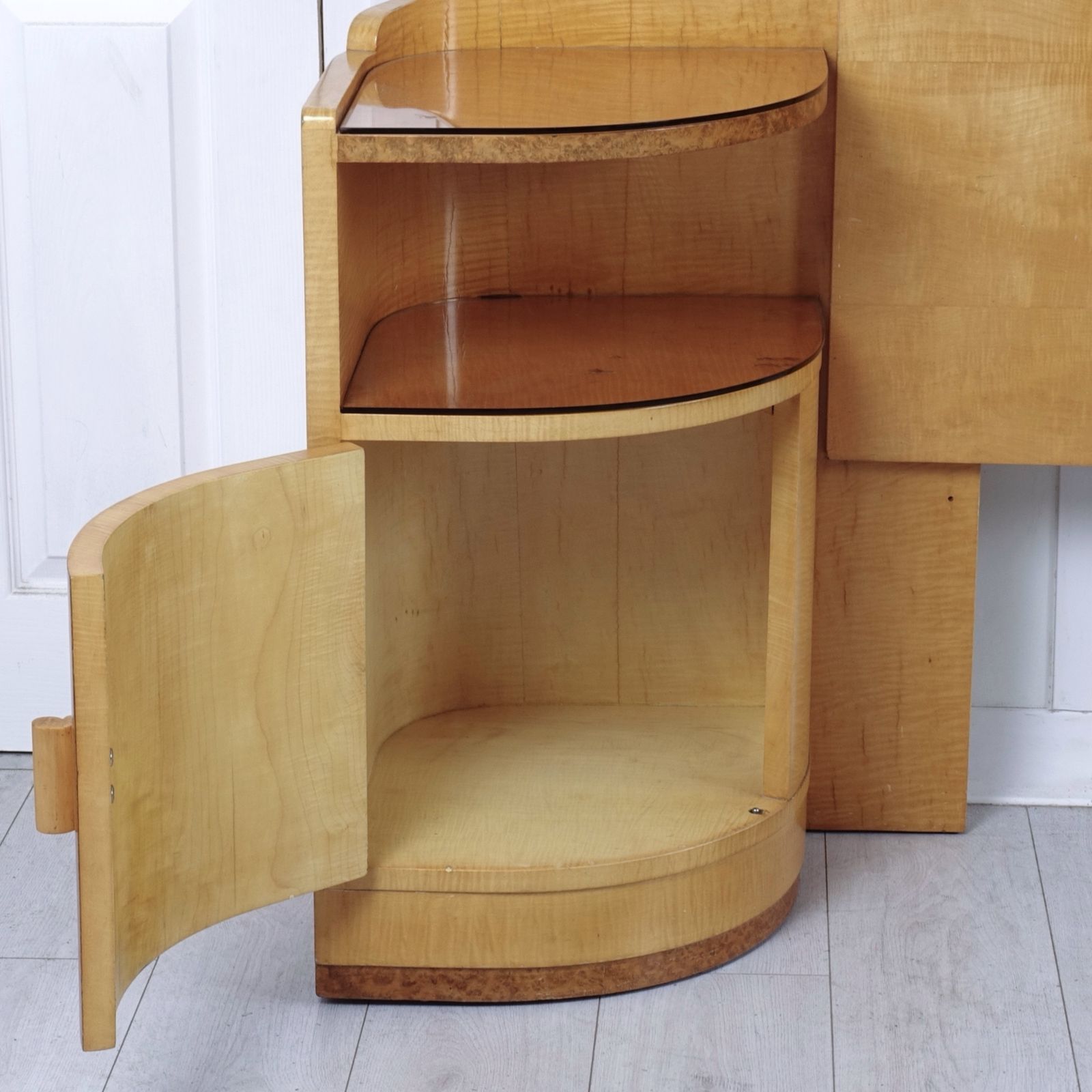 Art Deco Epstein Headboard & Bedside Cabinets C1930 photo 2250.0