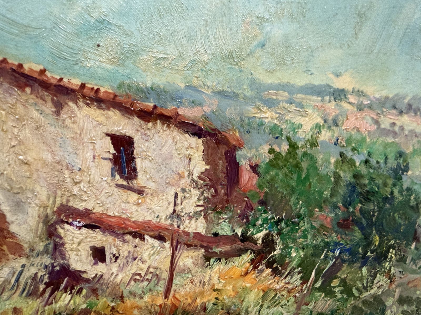 Ramón De Capmany I De Montaner Mediterranean Catalan Farmhouse Landscape Post Impressionist Oil Painting Spain 1973 photo Art