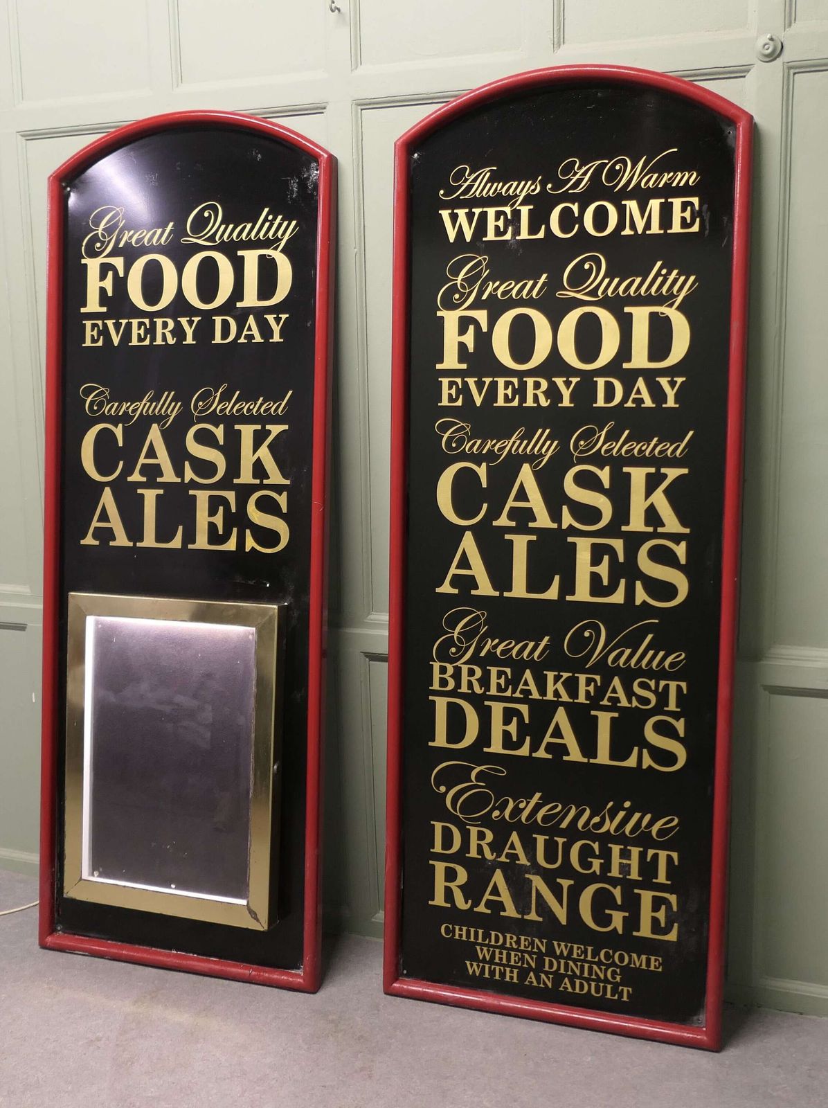 6ft Illuminated Menu Board & Restaurant Welcome Board These Are Matching Hand Painted photo Home Decor