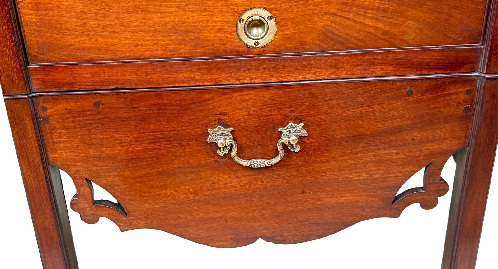 Georgian 18th Century Matched Pair Of Mahogany Bedside Night Tables (England, Circa 1760) photo buy