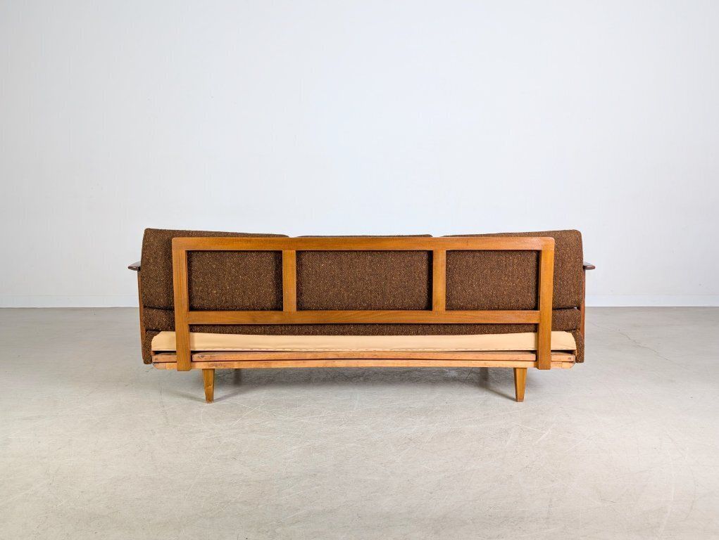 Vintage Sofa Couch Walter Wilhelm Knoll Extendable Walnut photo vinterior