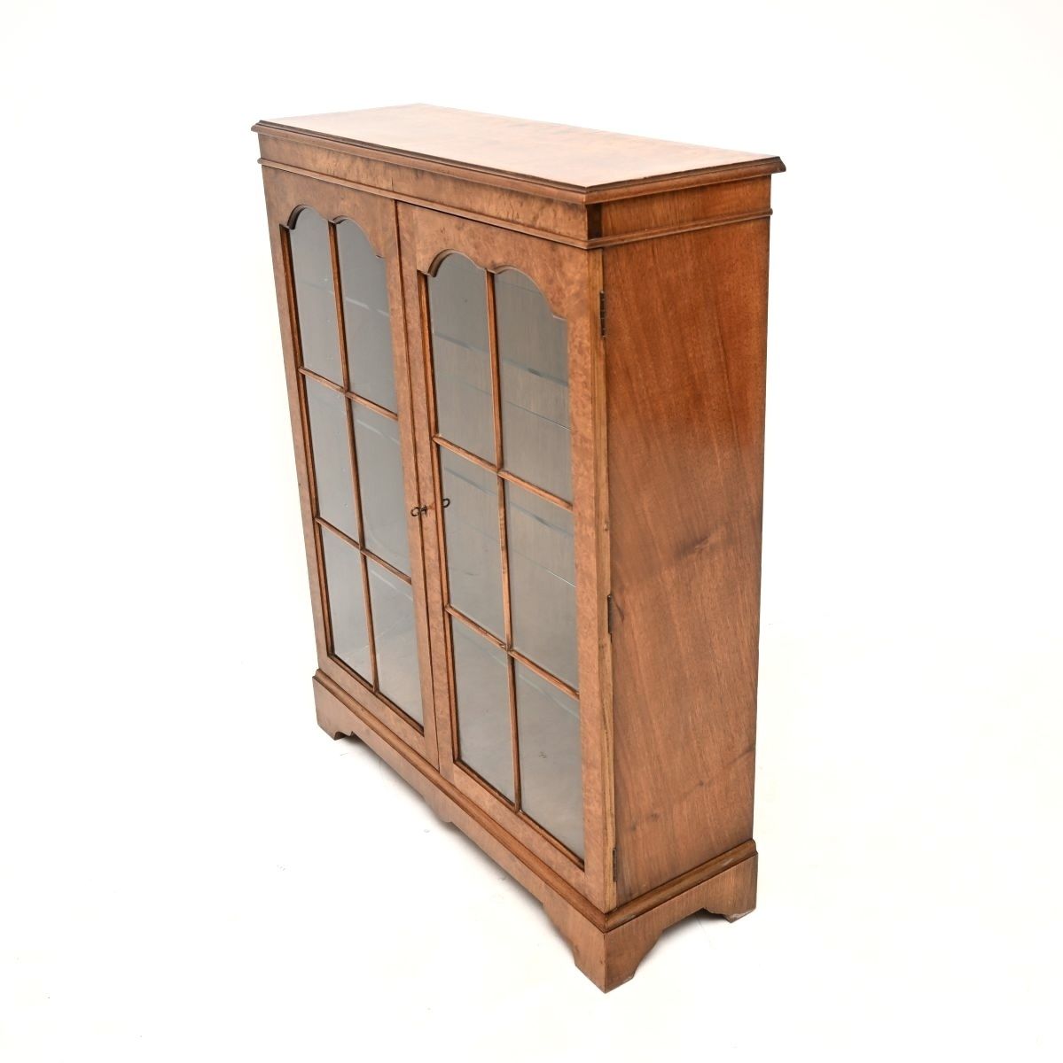 Antique Burr Walnut Bookcase, 1930s photo vinterior