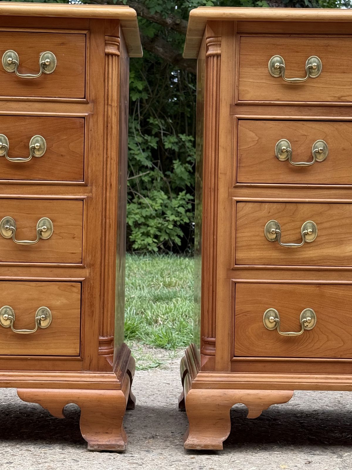 photo vinterior Pair Of Regency Style Bedside Tables Chest Of Drawers Stickley Side Tables