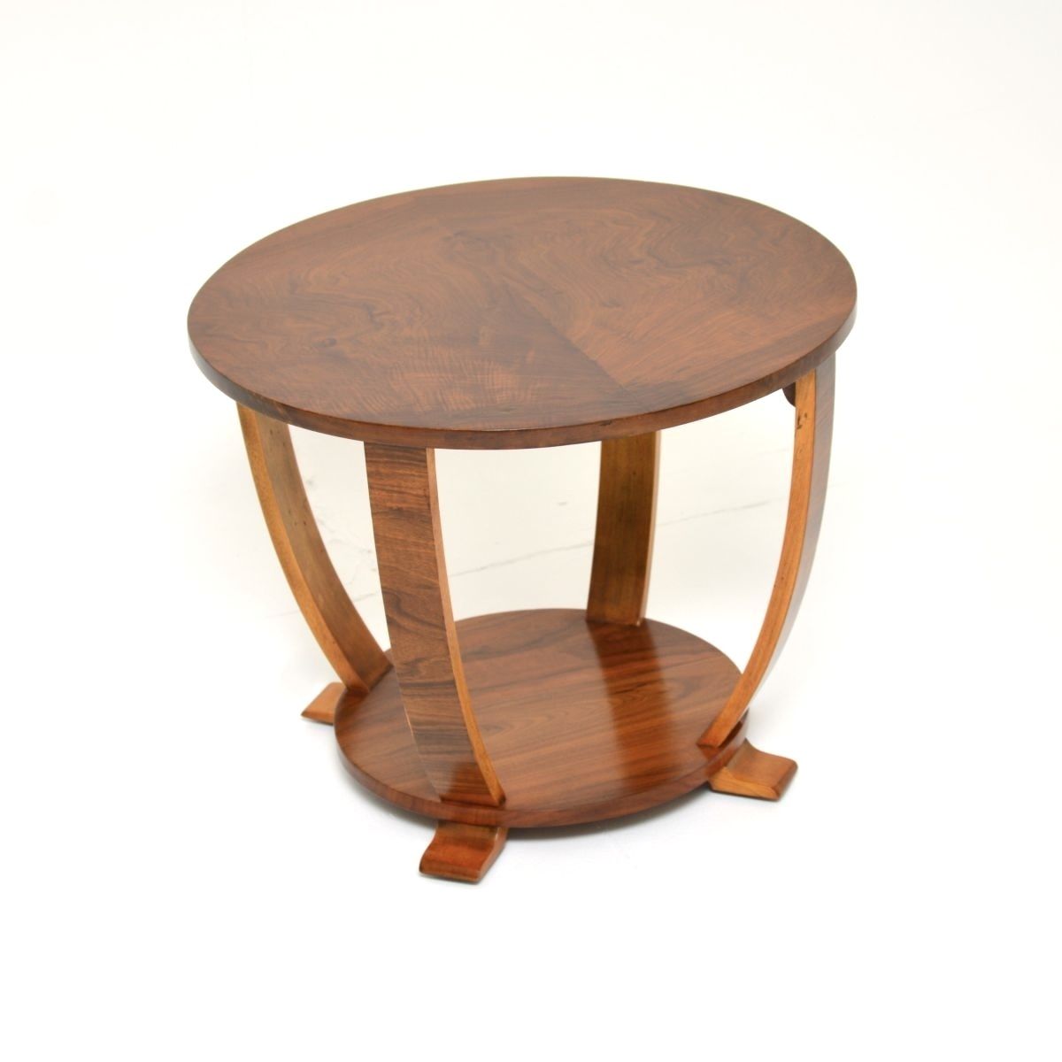 Art Deco Figured Walnut Occasional Side / Coffee Table photo Furniture