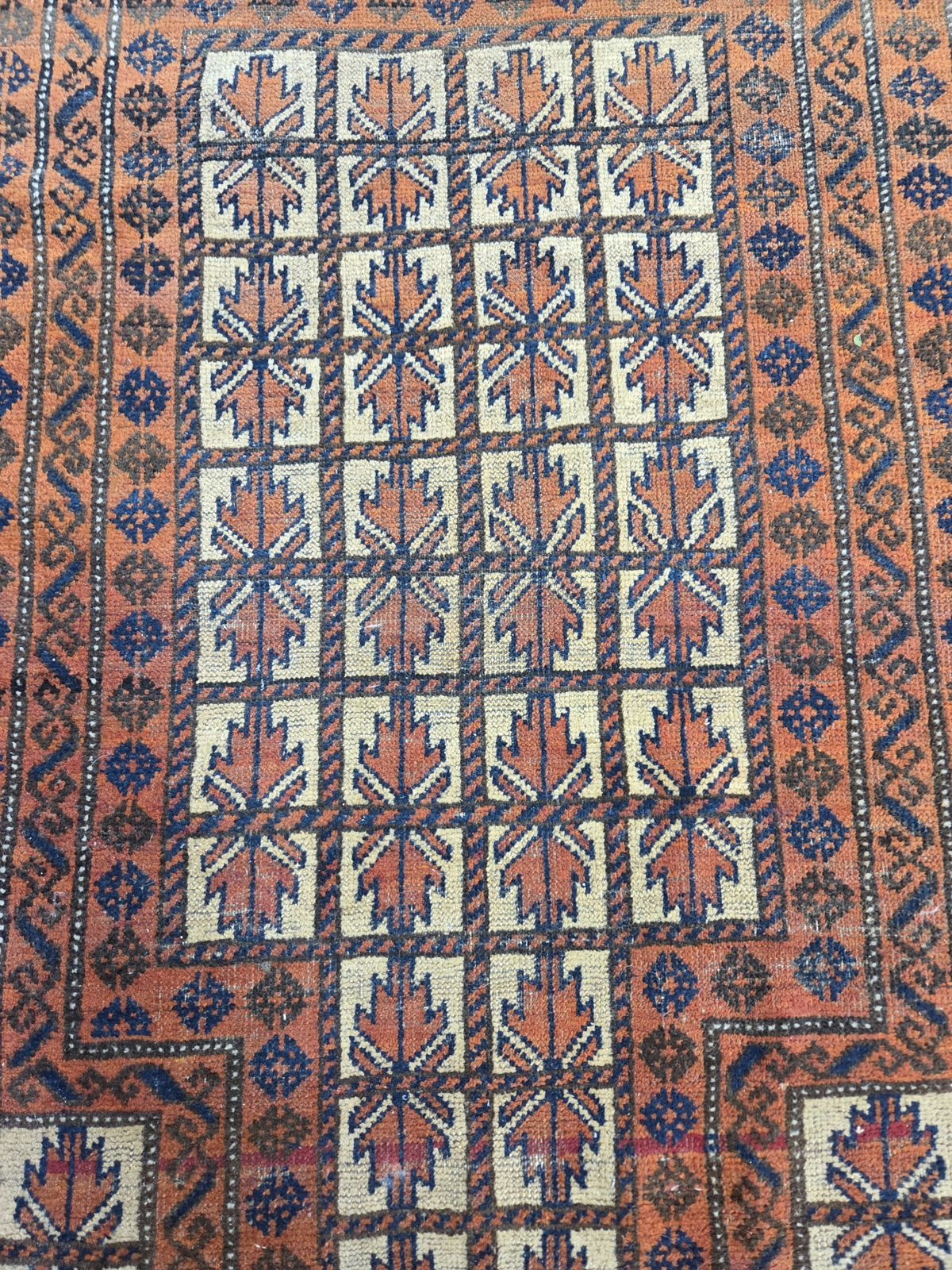 Vintage Hand Knotted Middle Eastern Tribal Wool Rug photo buy