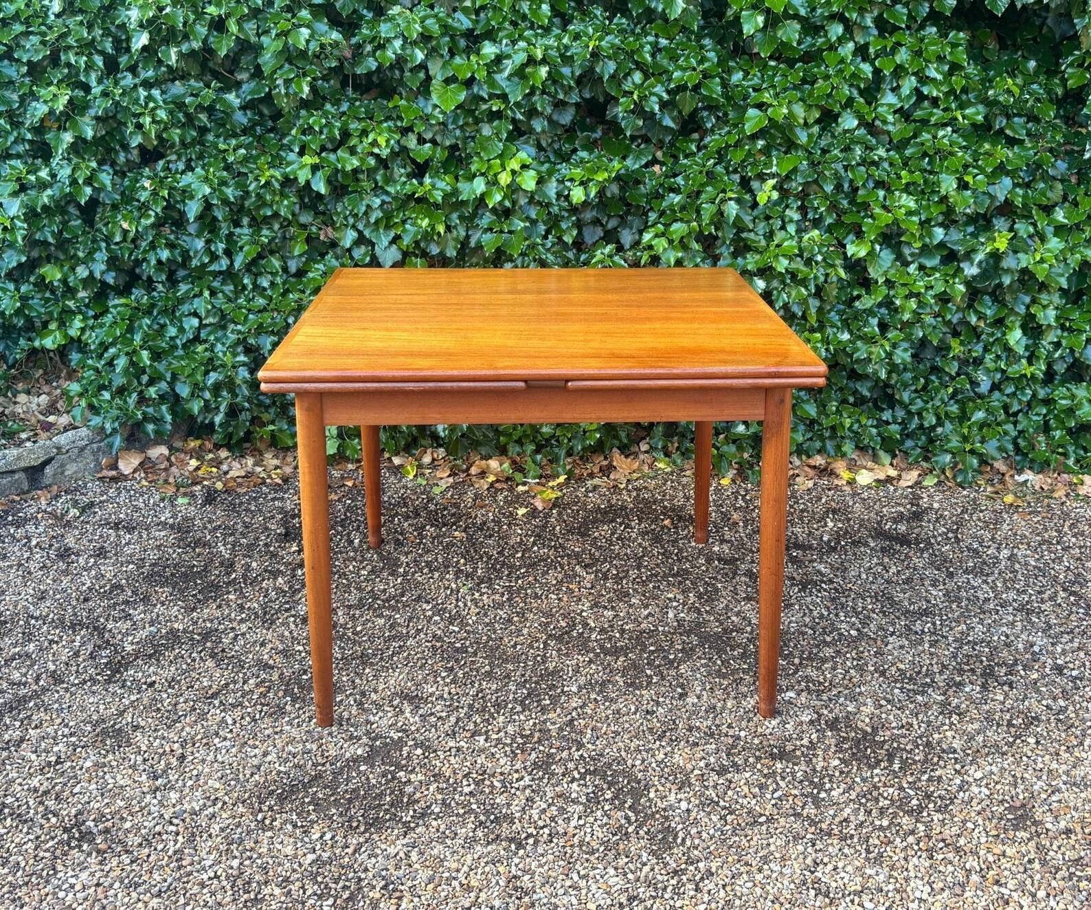 Danish Mid Century Extending Dining Table