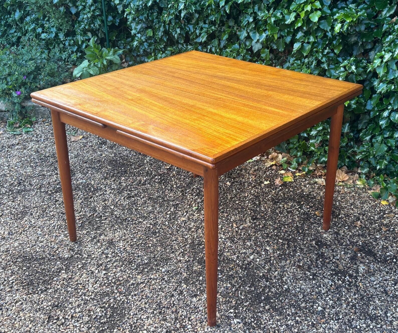 Danish Mid Century Extending Dining Table photo Furniture