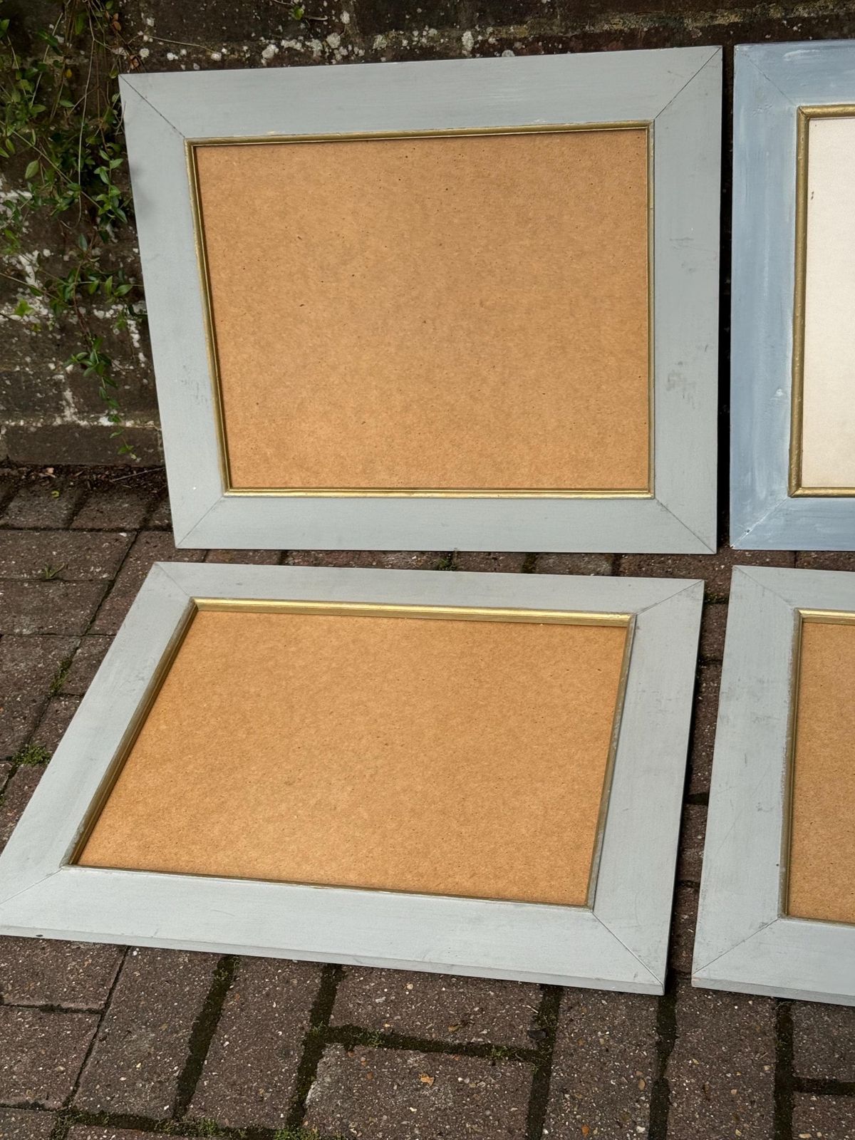 Set Of Four Large Shabby Chic Distressed Wooden Picture Frames photo vinterior